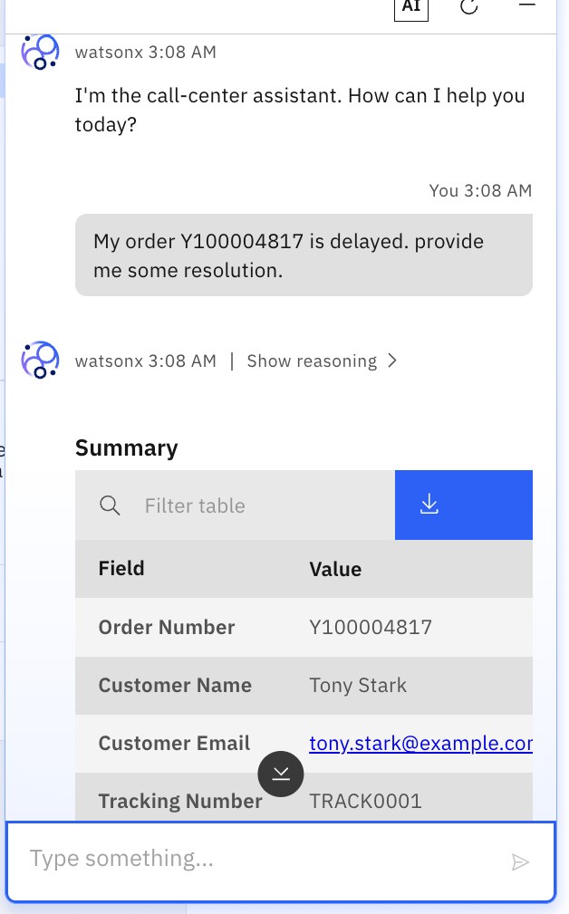 Green: a summary of the order and a stronger offer for a high-value customer.